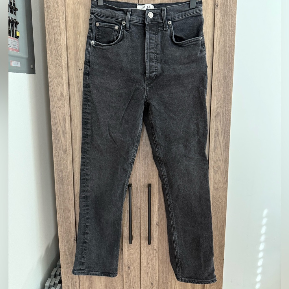 AGOLDE RILEY HIGH RISE STRAIGHT CROPPED JEANS SIZE 26